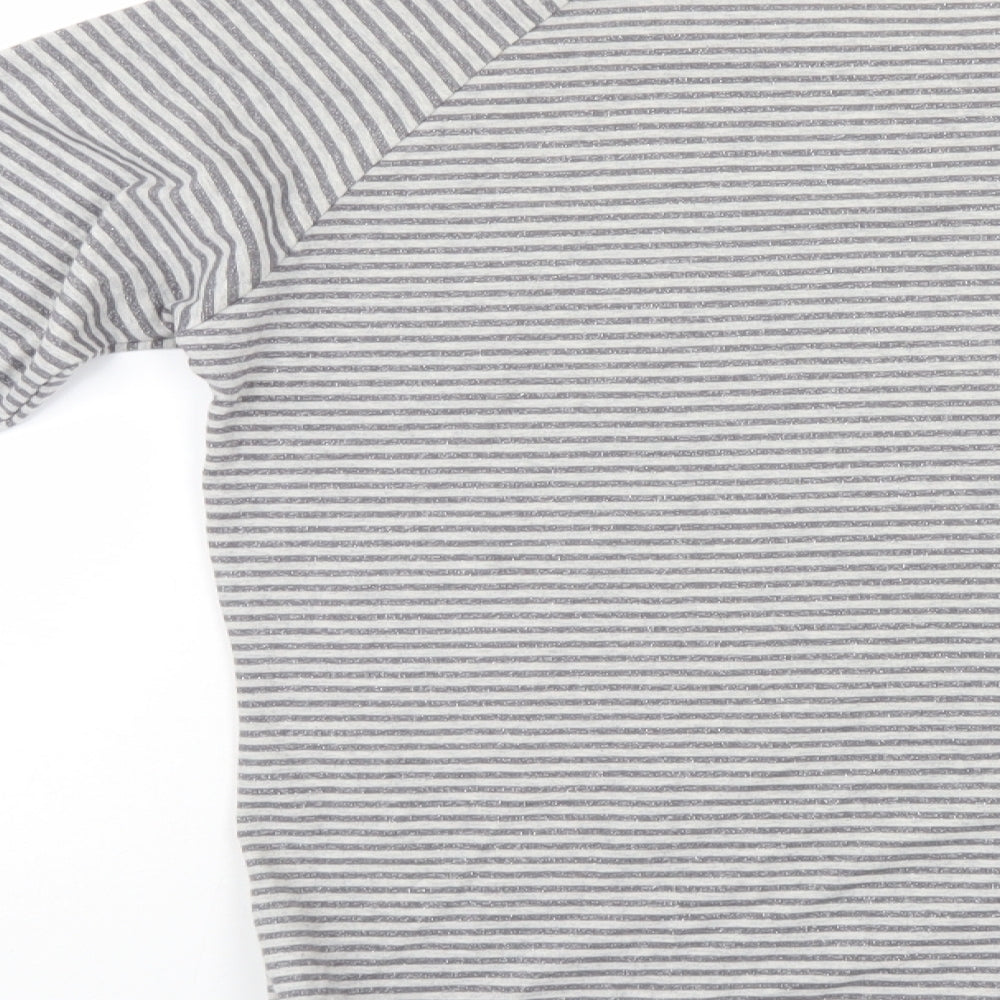 George Womens Grey Striped Pullover Jumper Size 10