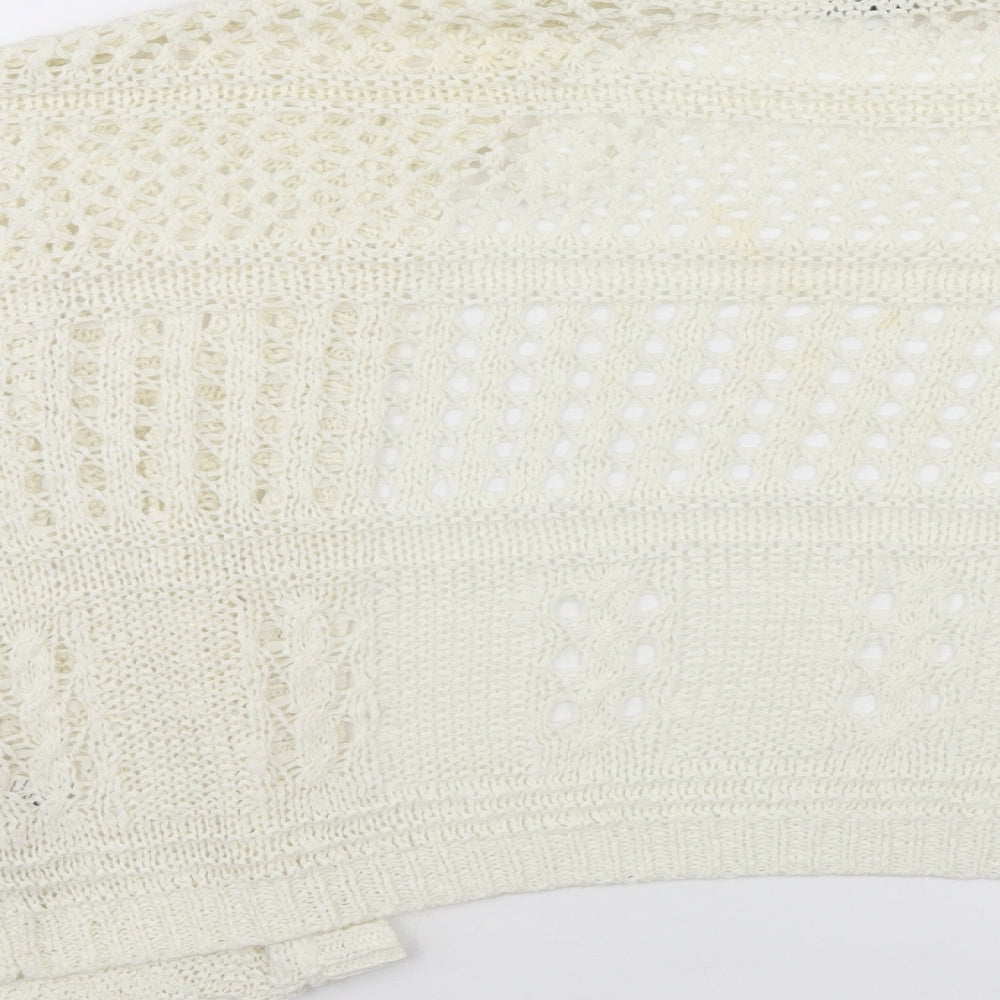 TU Womens White Shrug Jumper Size 8
