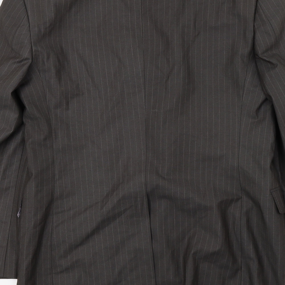 River Island Mens Grey Striped Jacket Suit Jacket Size M