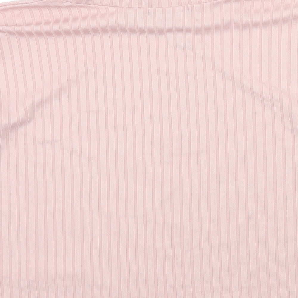Nasty Gal Womens Pink Jersey Basic T-Shirt Size 6
