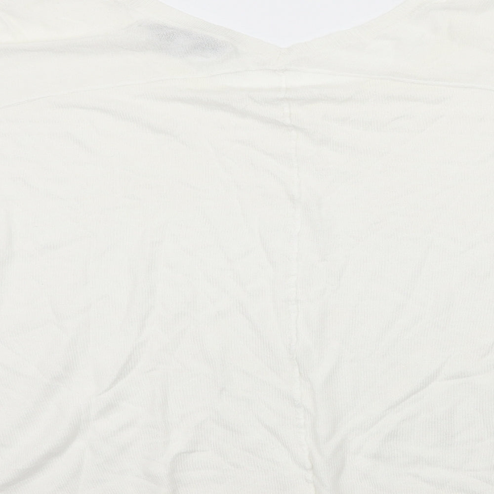 NEXT Womens White Knit Basic T-Shirt Size S