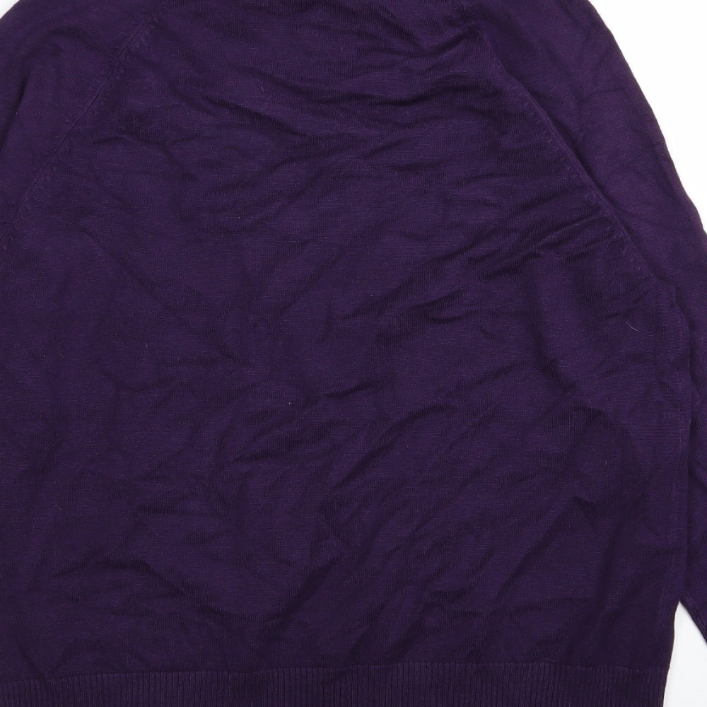 M&Co Womens Purple Pullover Jumper Size 12