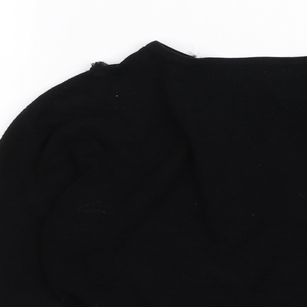 mandolin Womens Black Cardigan Jumper Size 16