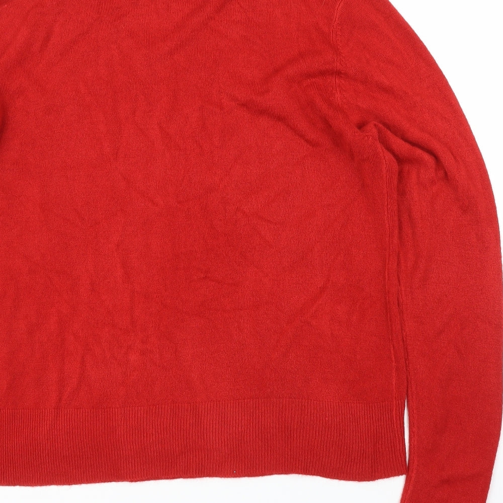Debbie Morgan Womens Red Pullover Jumper Size L