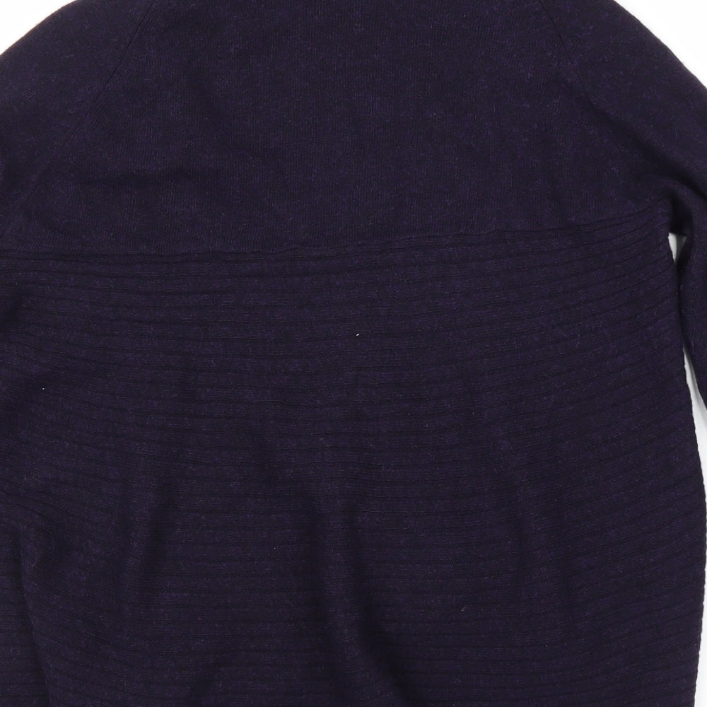 Marks & Spencer Womens Purple Cardigan Jumper Size 12