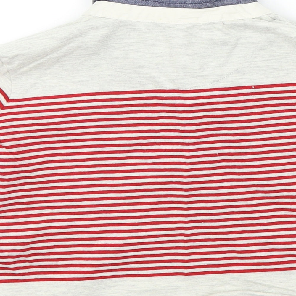 JOUNIOR J Baby Red Striped Basic Polo Size 18-24 Months