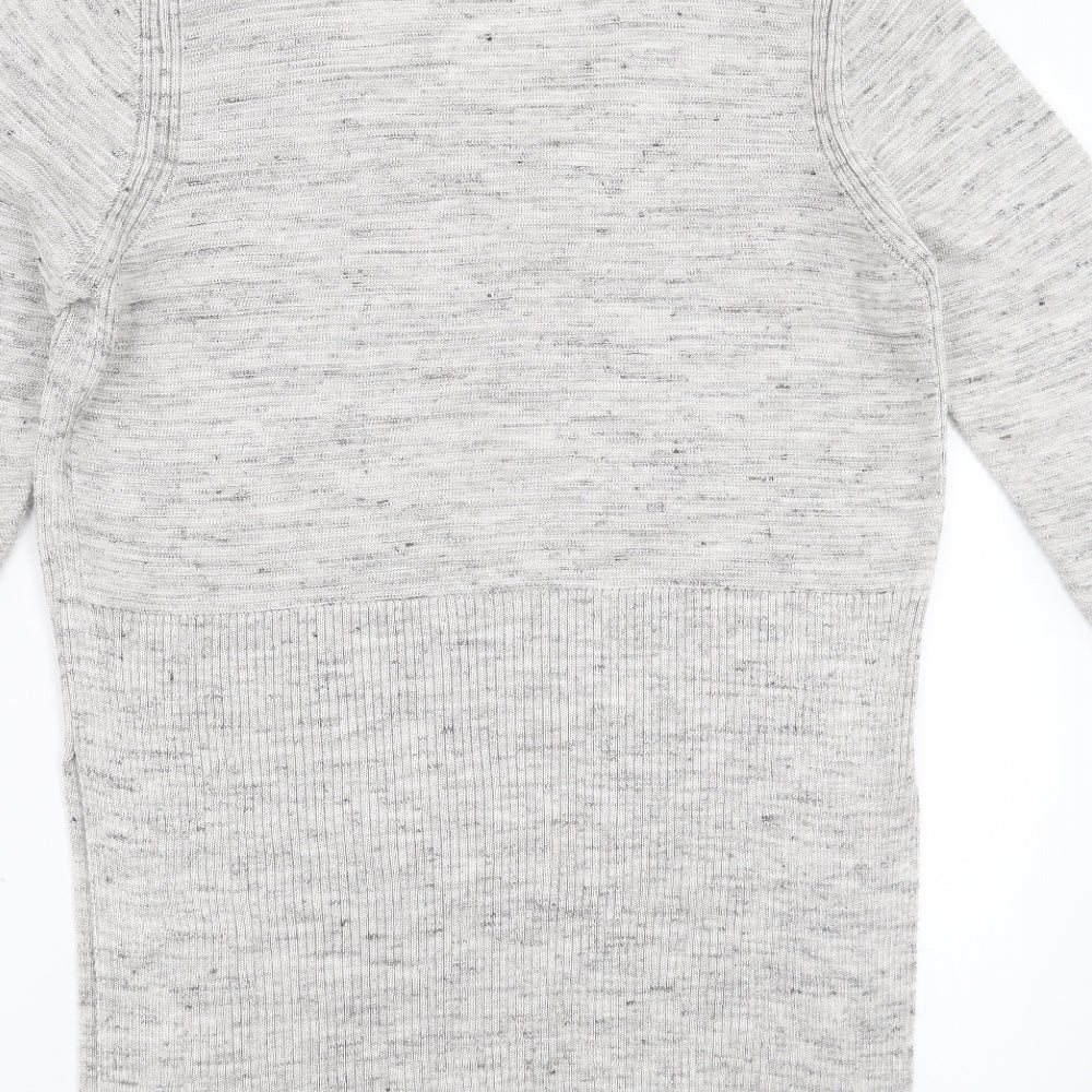 Marks and Spencer Womens Grey Pullover Jumper Size 12 - Side split