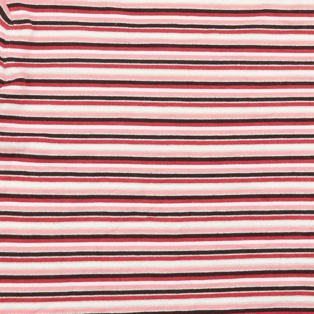Preworn Womens Red Striped Pullover Jumper Size 14