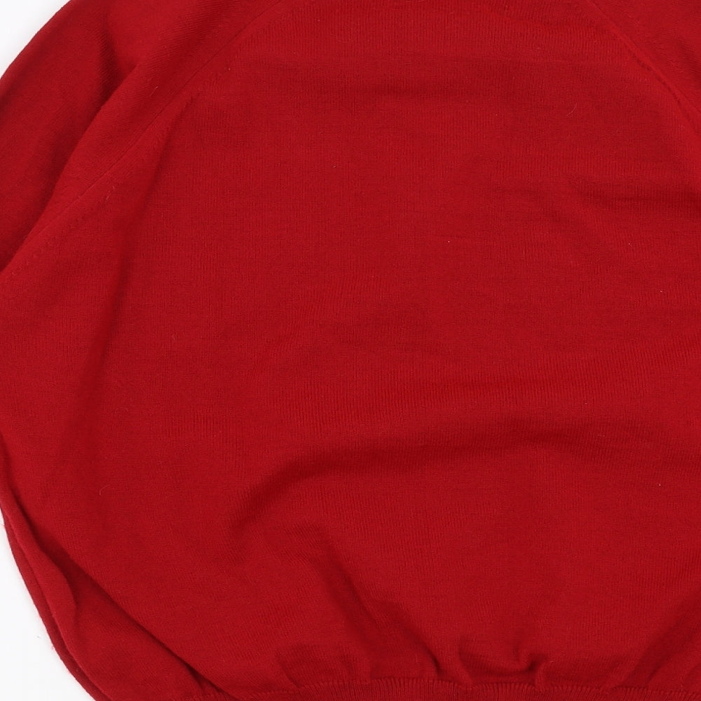 Casual Apparel Mens Red Pullover Jumper Size M