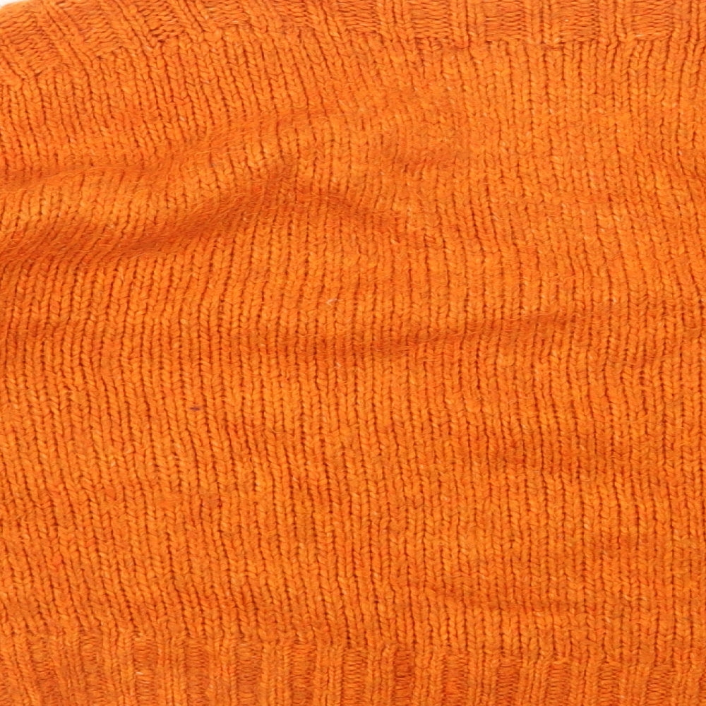 New Look Womens Orange Knit Pullover Jumper Size L
