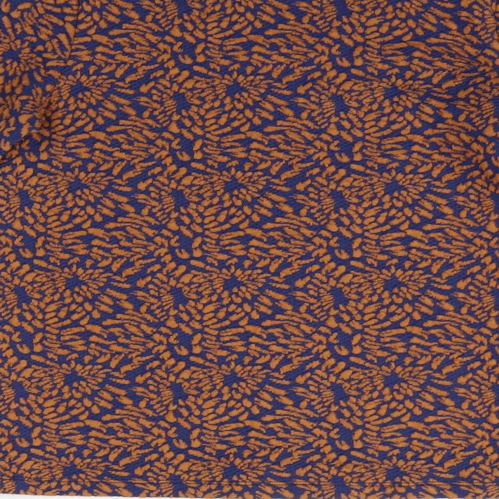 TU Womens Orange Geometric Pullover Jumper Size 14