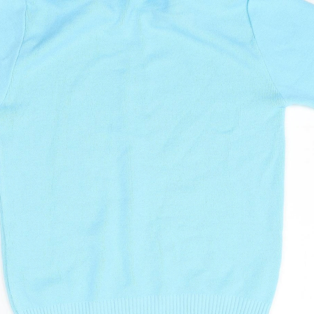 Glimpse Womens Blue Cardigan Jumper Size M