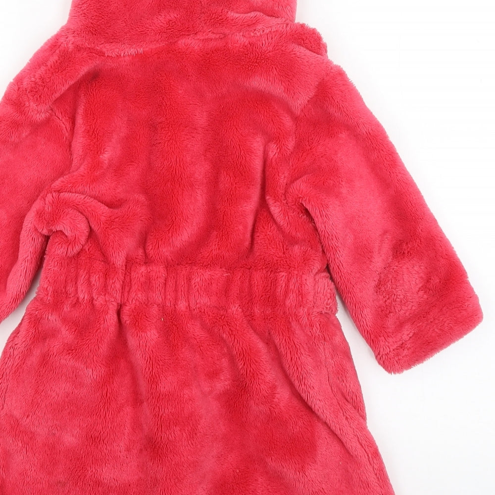 George Girls Red Solid Kimono Robe Size 2-3 Years