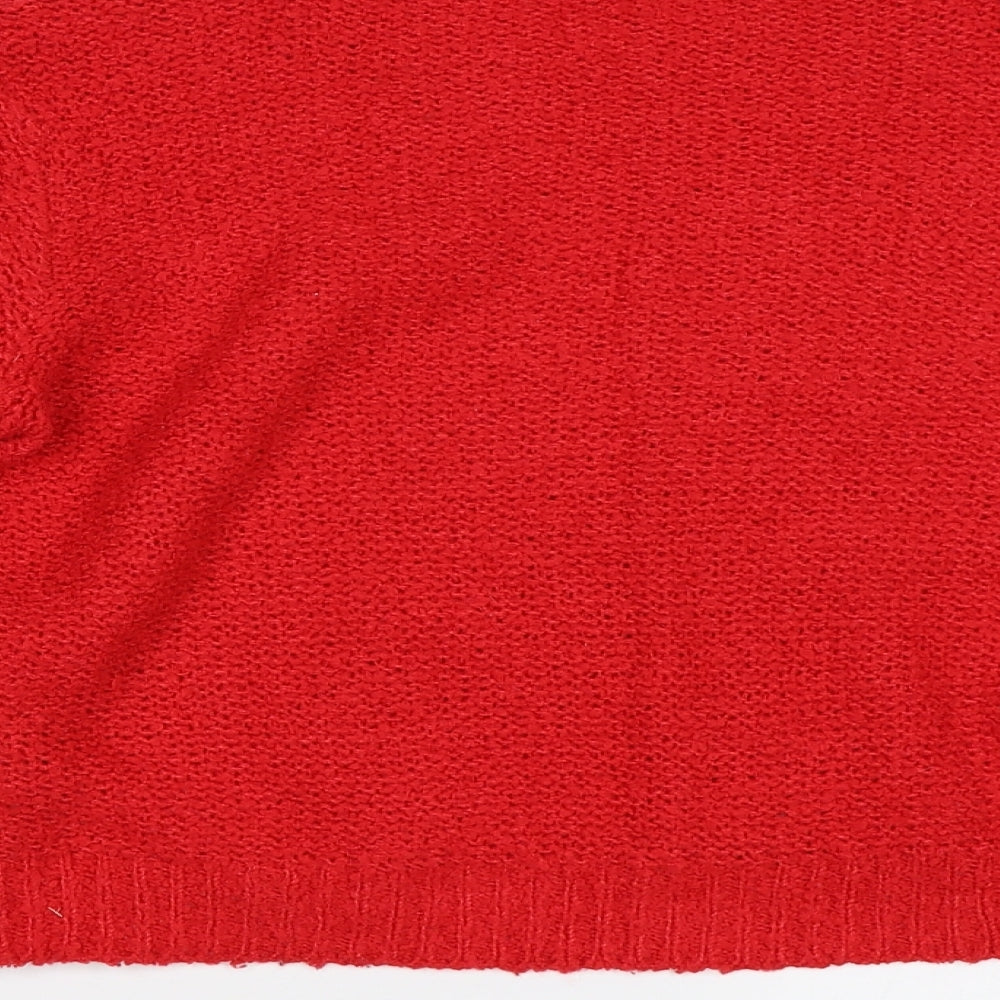 Divided by H&M` Womens Red Pullover Jumper Size L