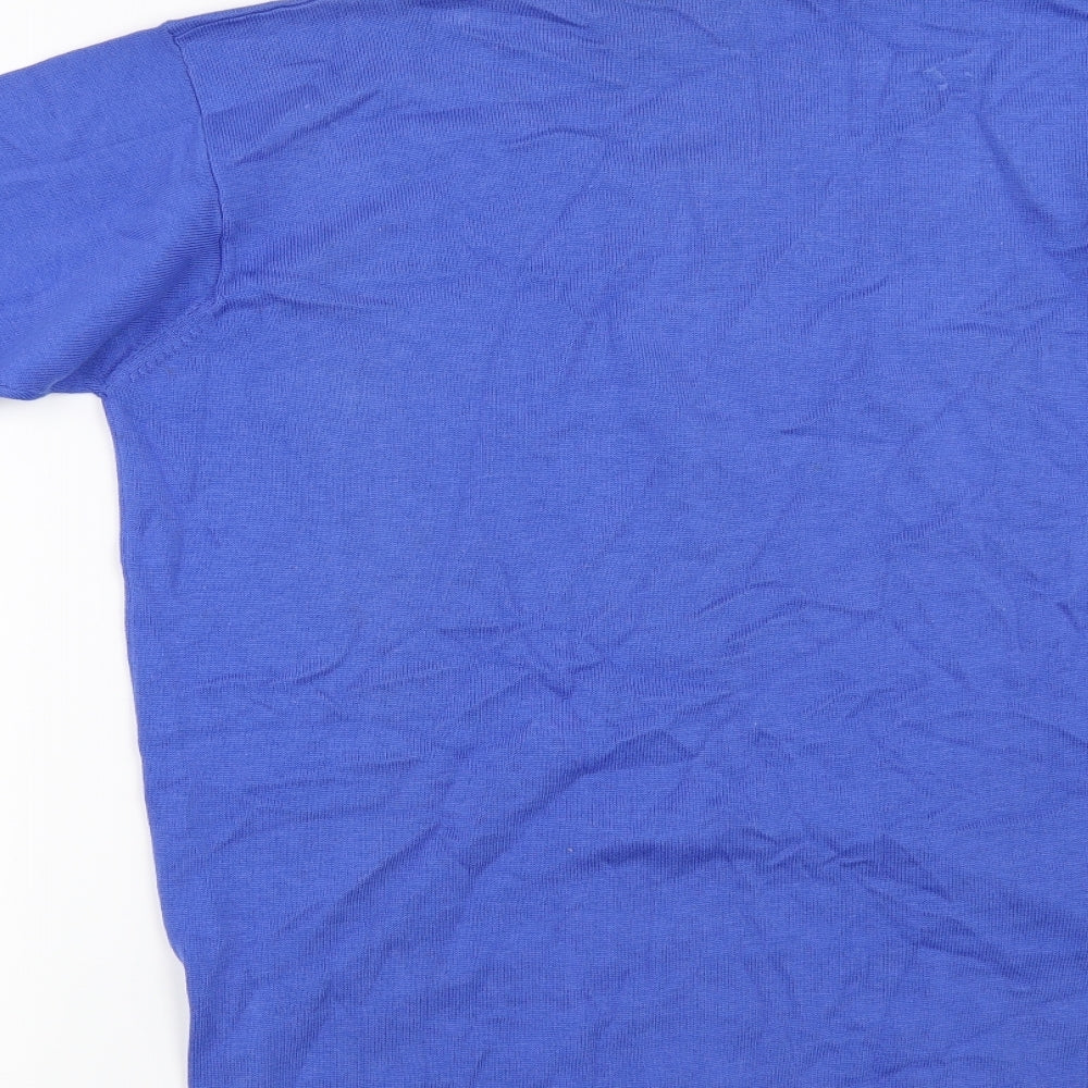 Signature Womens Blue Pullover Jumper Size L