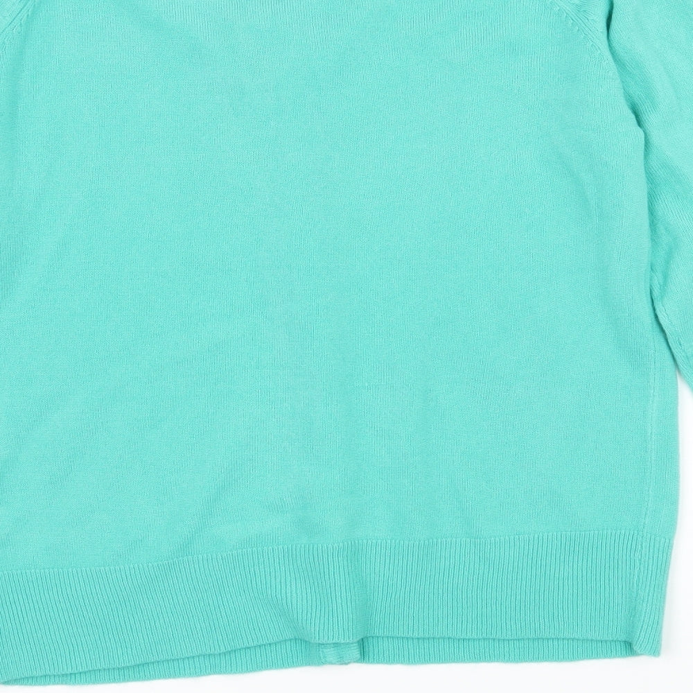 Sarah Hamilton Womens Green Knit Cardigan Jumper Size S
