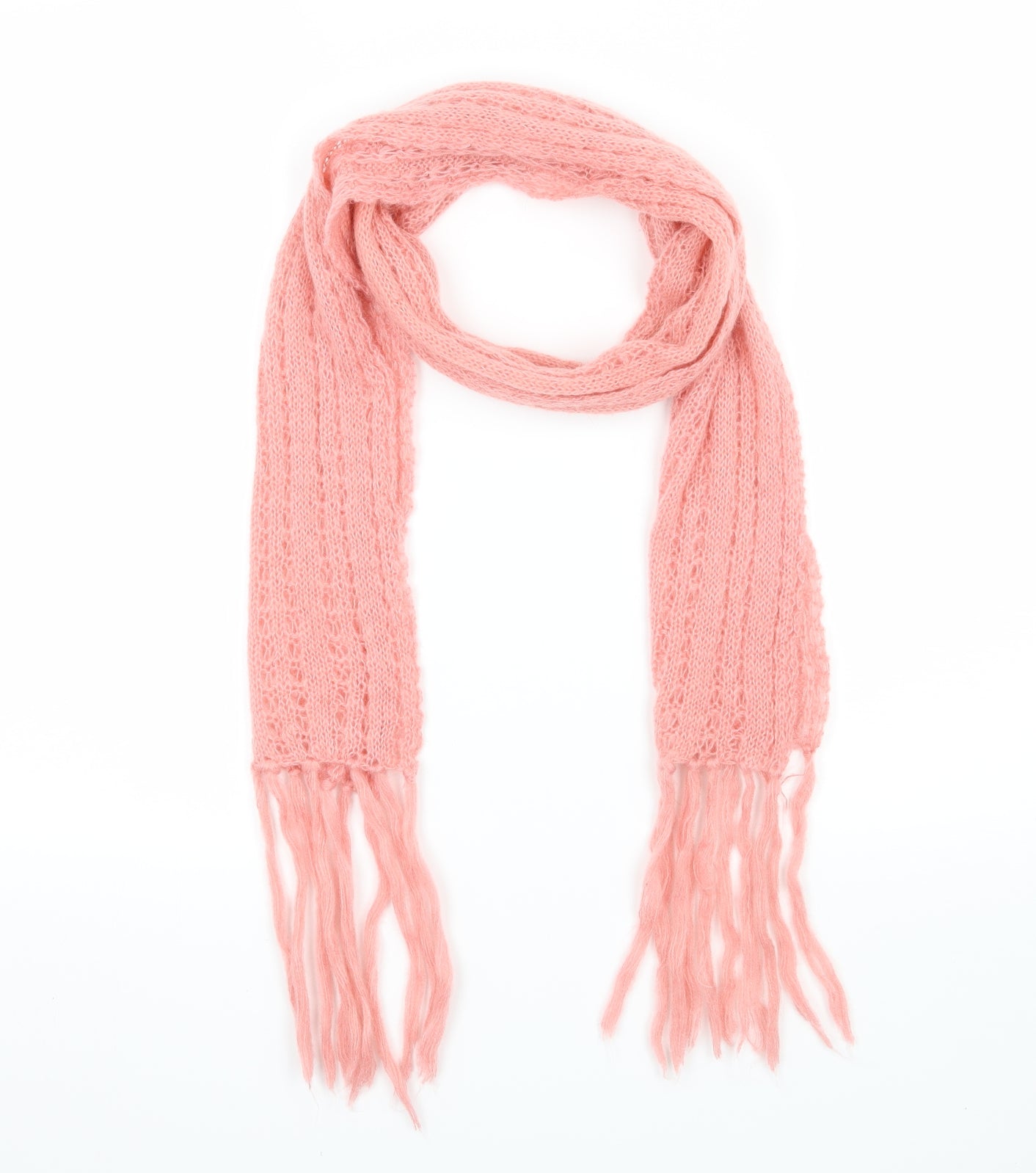 Preworn Pink Knit Scarf