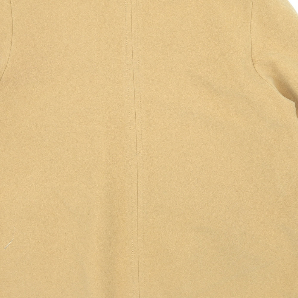 Preworn Womens Yellow Fleece Overcoat Coat Size 16
