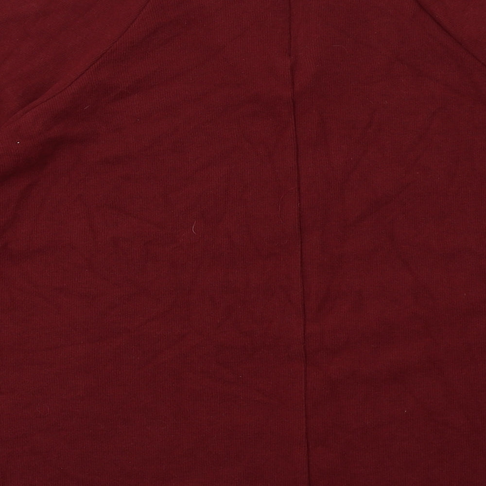 Marks & Spencer Womens Red Jersey Pullover Sweatshirt Size 16
