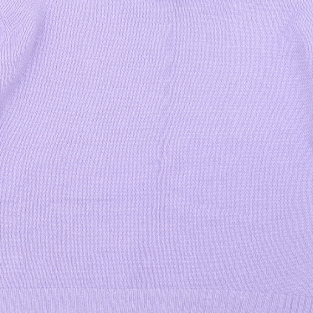 Pure & Natural Womens Purple Knit Pullover Jumper Size M