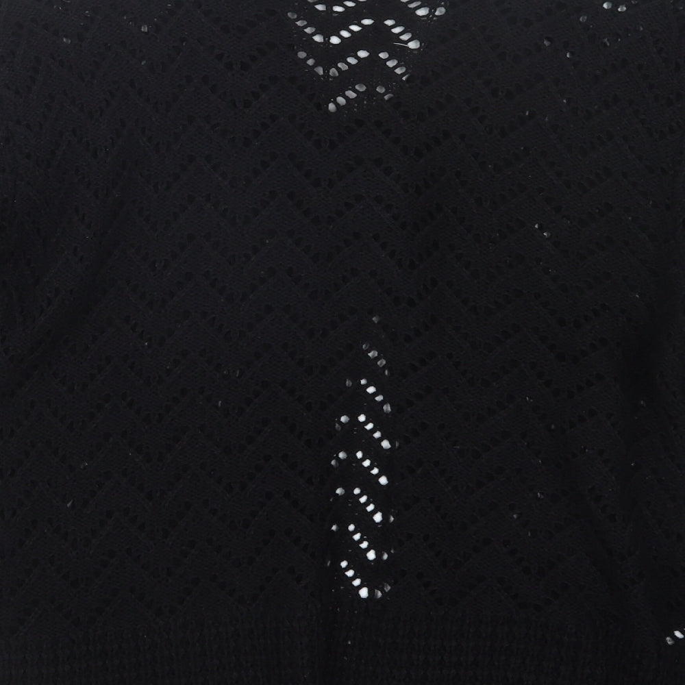 Glimpse Design Womens Black Knit Cardigan Jumper Size S