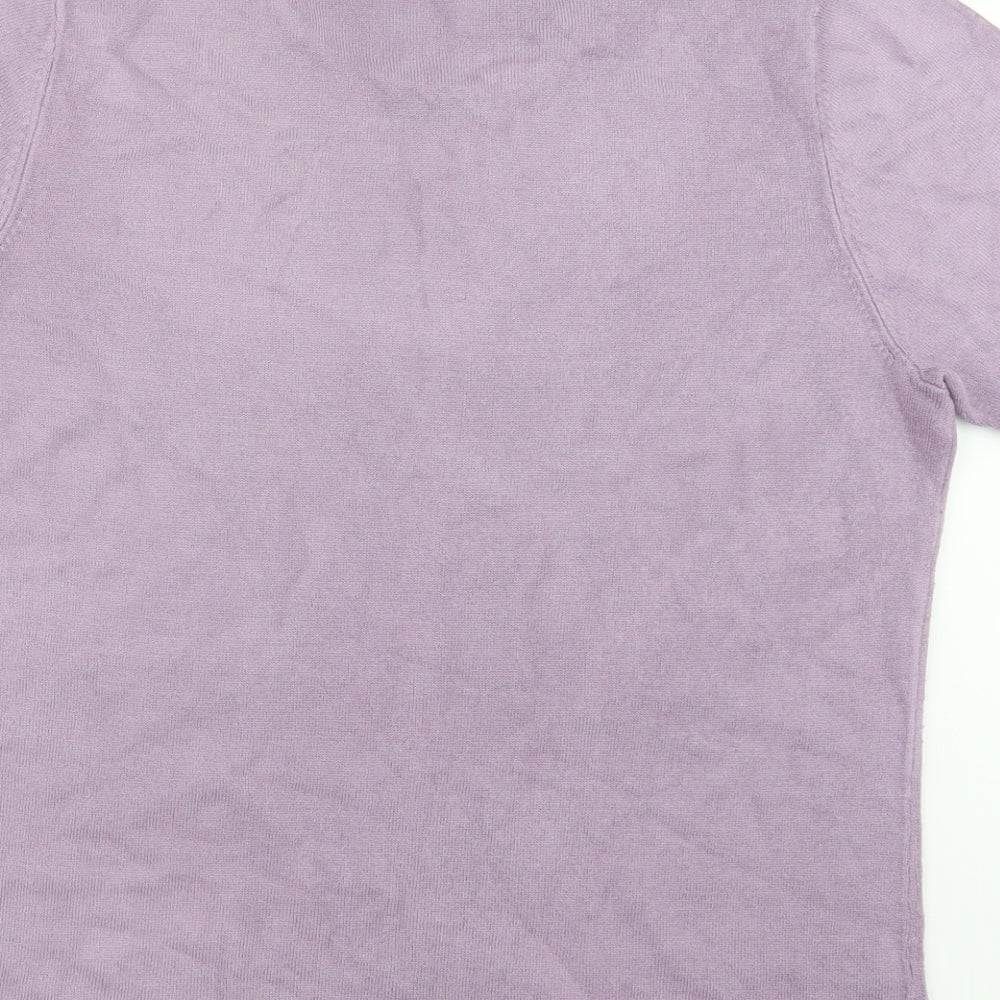 Papaya Womens Purple Knit Pullover Jumper Size 18