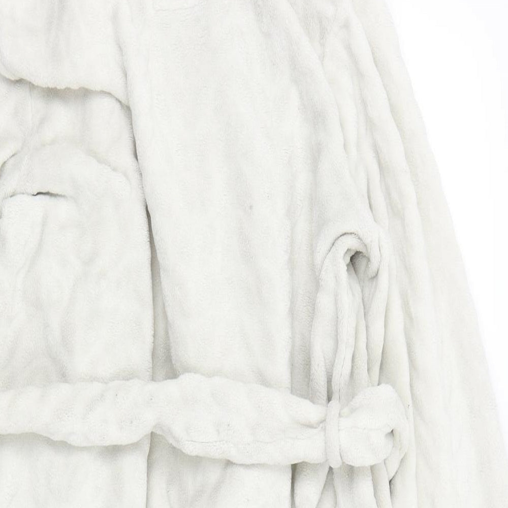 SNUGGLE DREAM SLEEP Womens Beige Solid Top Robe Size M