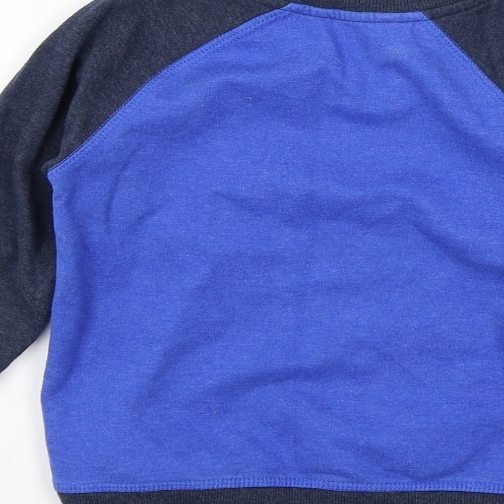 George Boys Blue Colourblock Pullover Jumper Size 2-3 Years