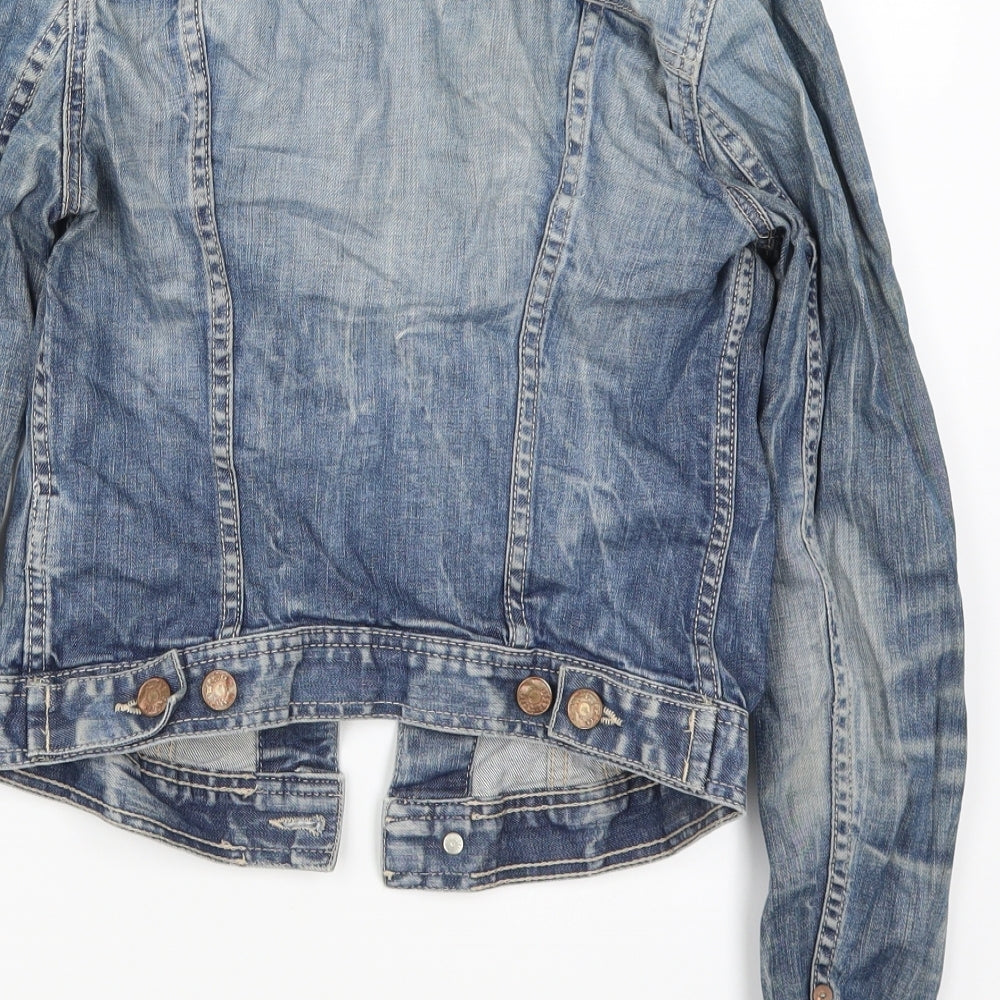 & Womens Blue Denim Jacket Size 6