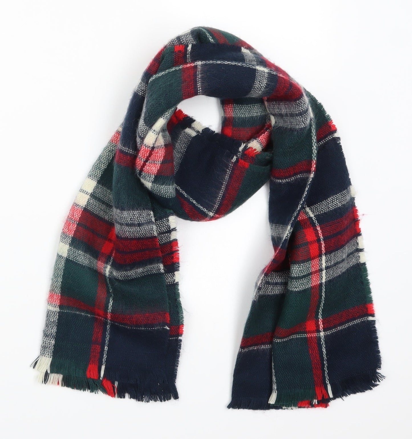 Preworn Womens Multicoloured Check Scarf