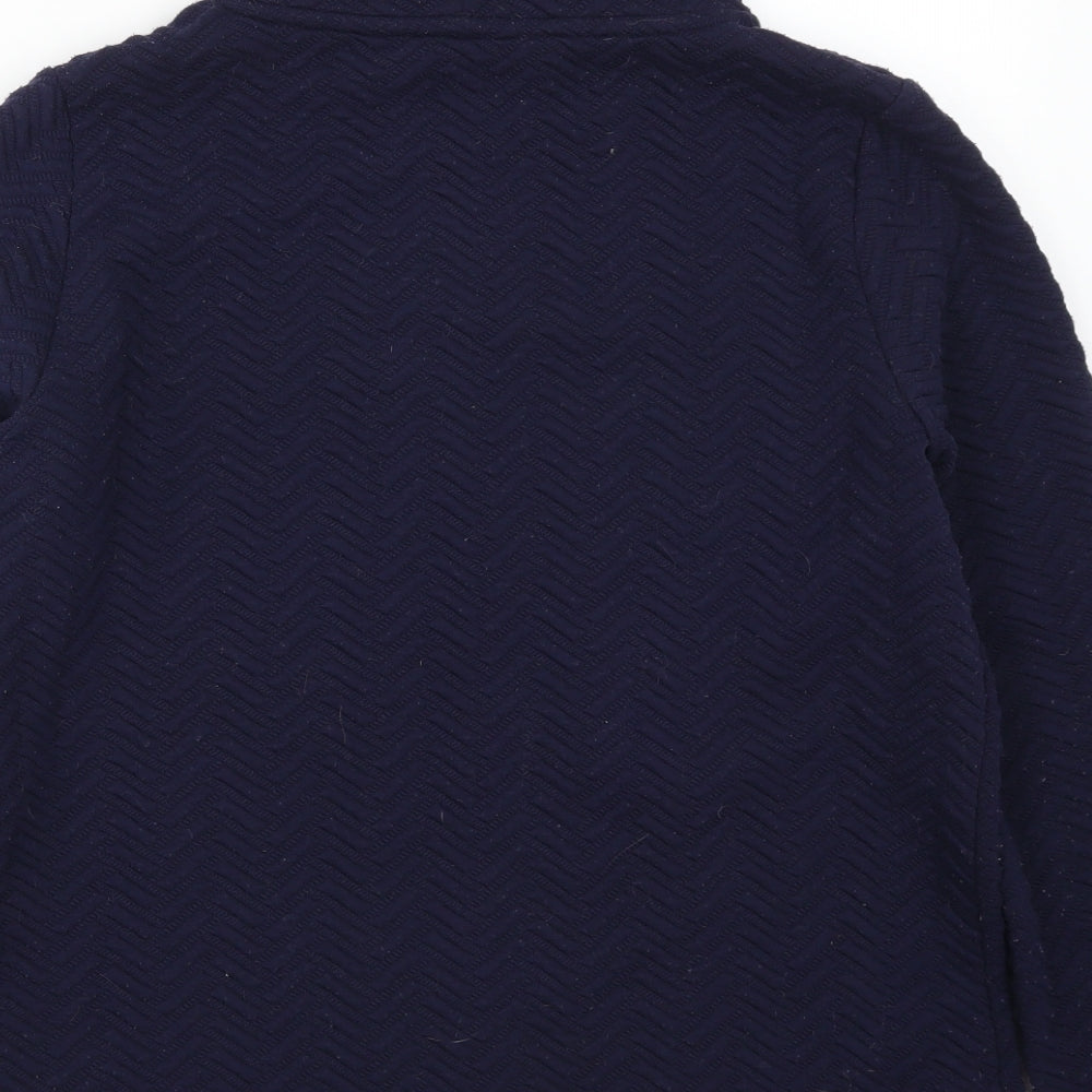 Matalan Womens Blue Geometric Pullover Sweatshirt Size M
