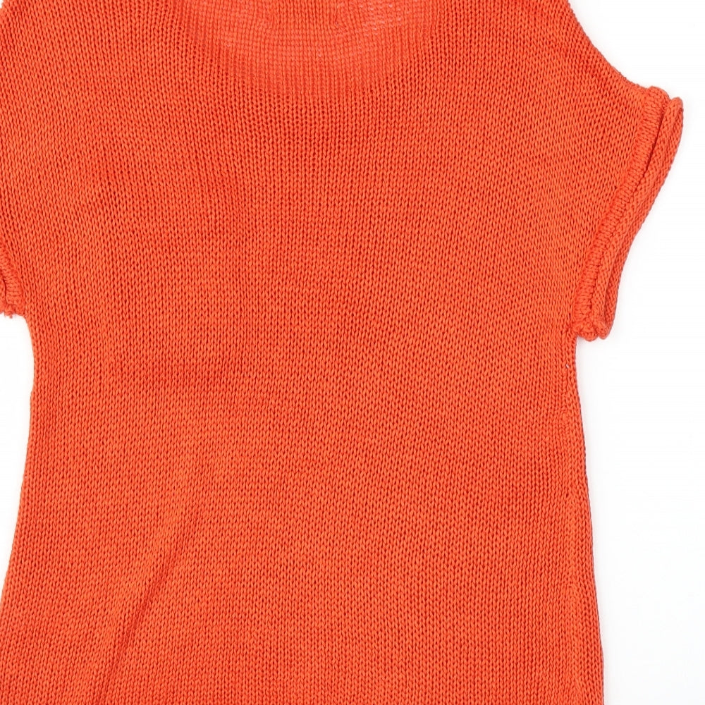 New Look Womens Orange Basic Blouse Size 8