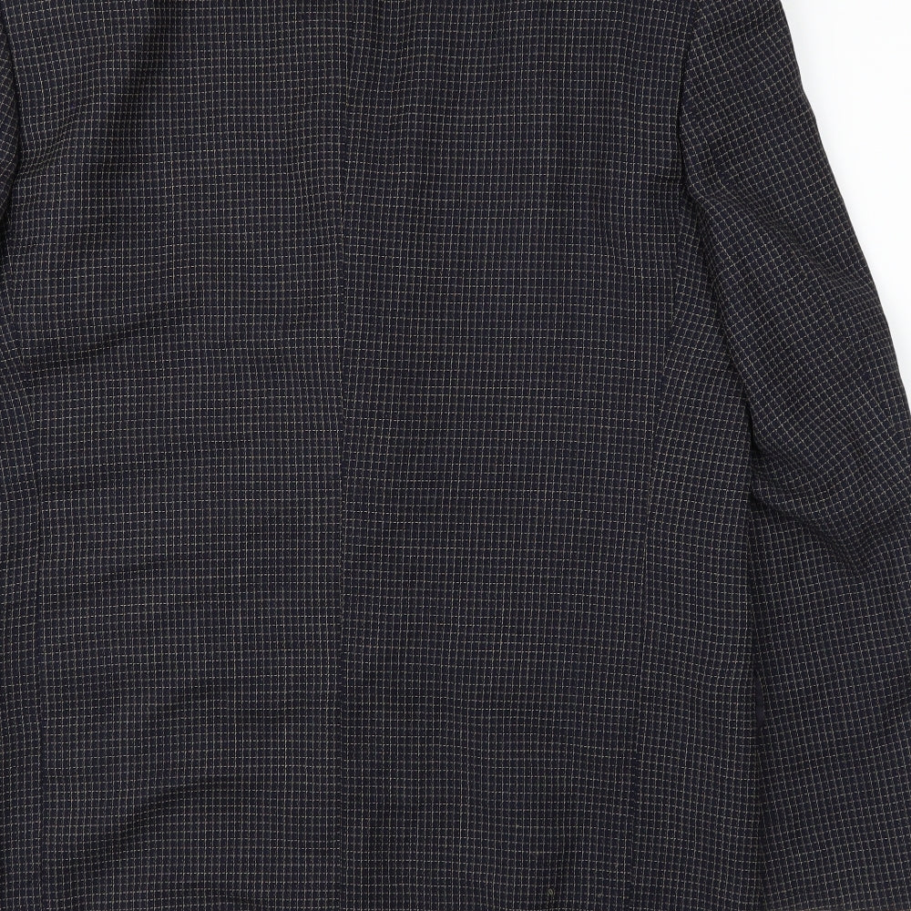 Ritex Mens Blue Plaid Jacket Suit Jacket Size 42