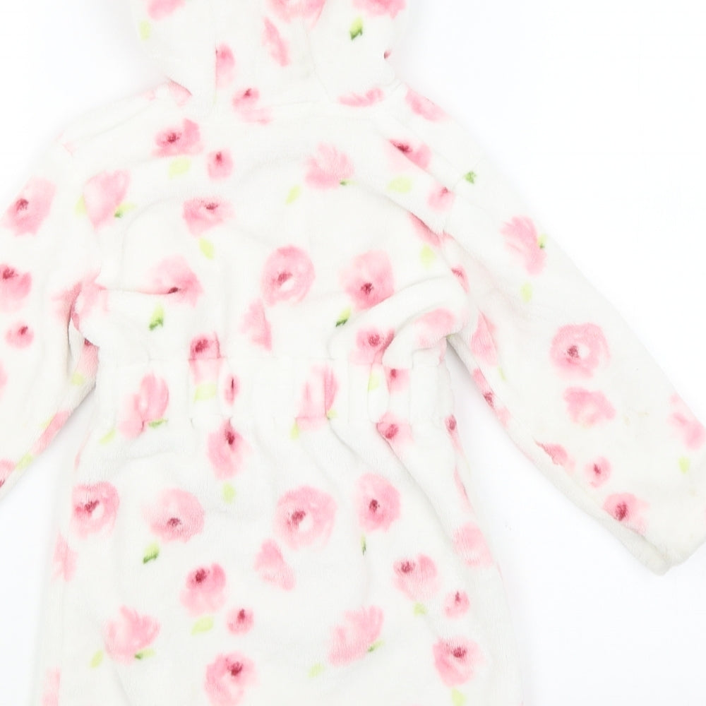 George Baby White Floral Kimono Robe Size 12-18 Months