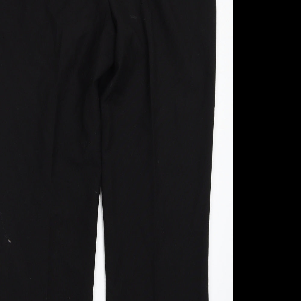 Preworn Womens Black Trousers Size 12 L27 in