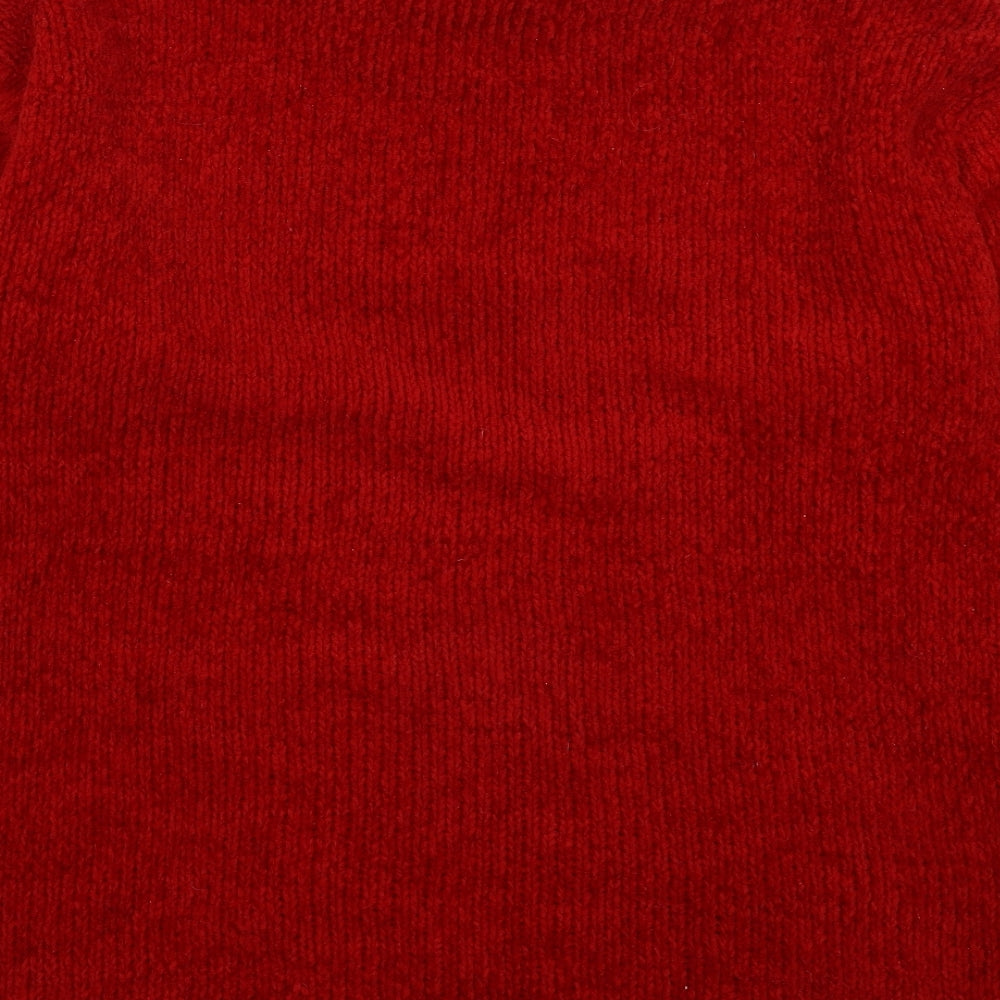 C&A Womens Red Knit Pullover Jumper One Size