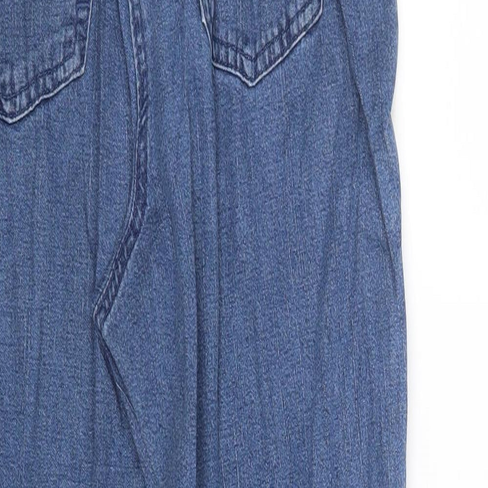 Being casual Womens Blue Denim Straight Jeans Size 14 L25 in