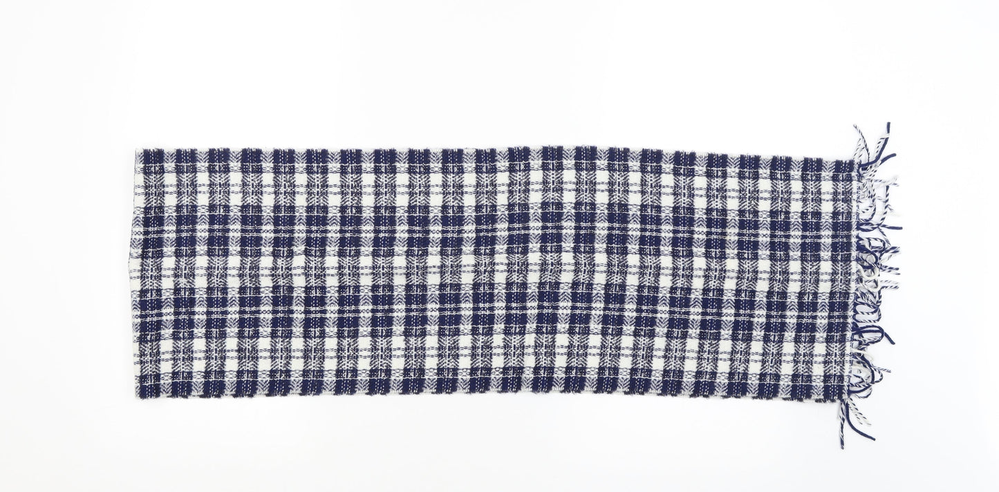 Preworn Womens Blue Check Scarf