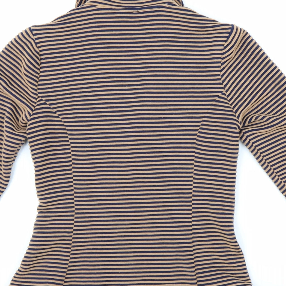 Papaya Womens Brown Striped Jacket Size 10