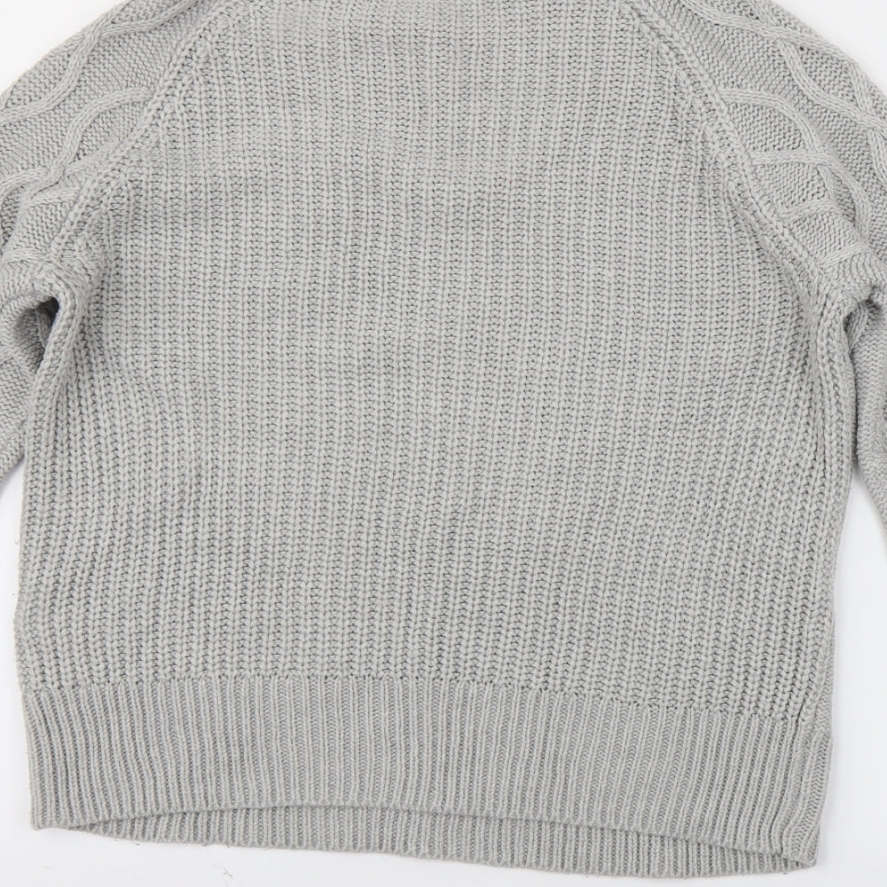 Dorothy Perkins Womens Grey Pullover Jumper Size M