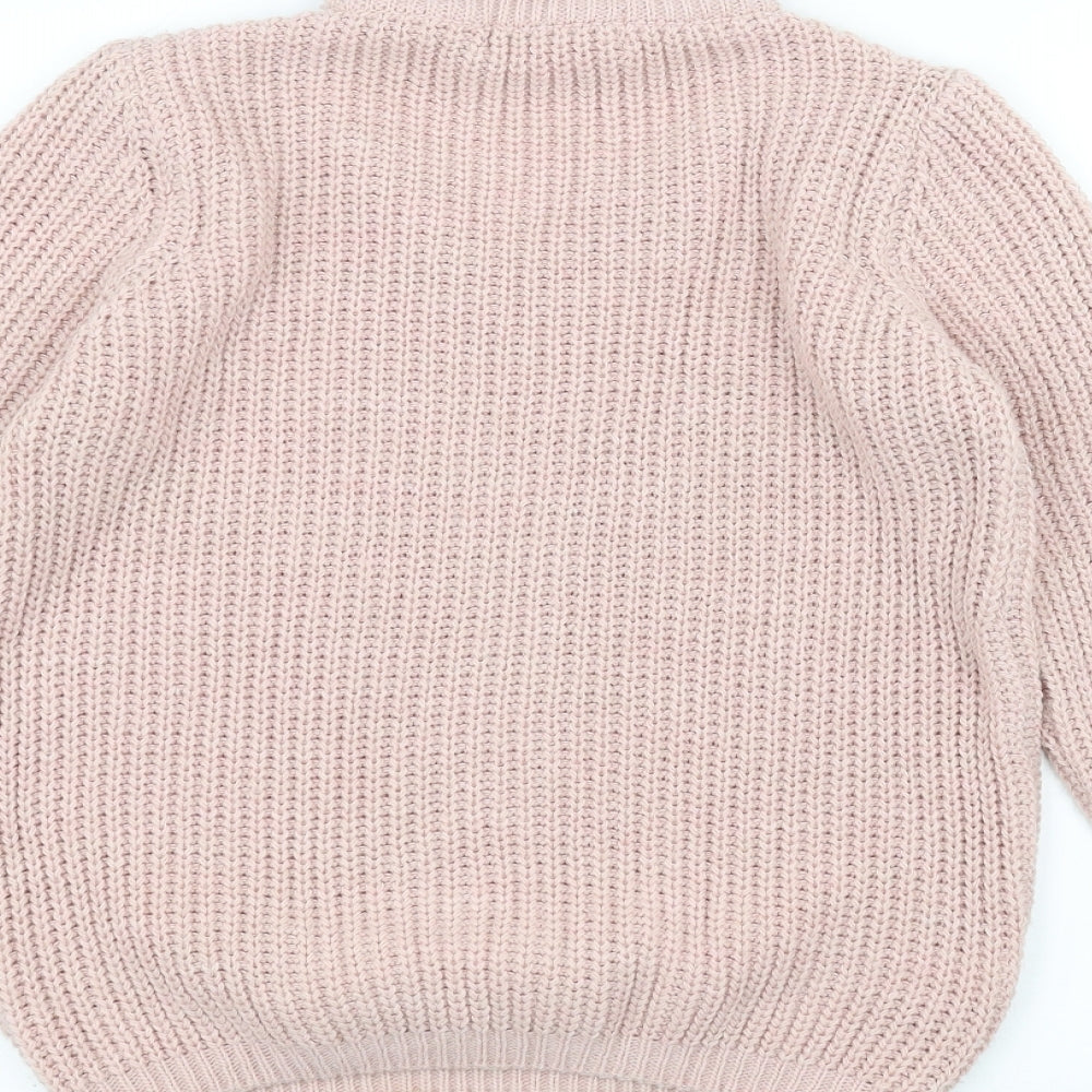QED London Womens Pink Knit Pullover Jumper Size M