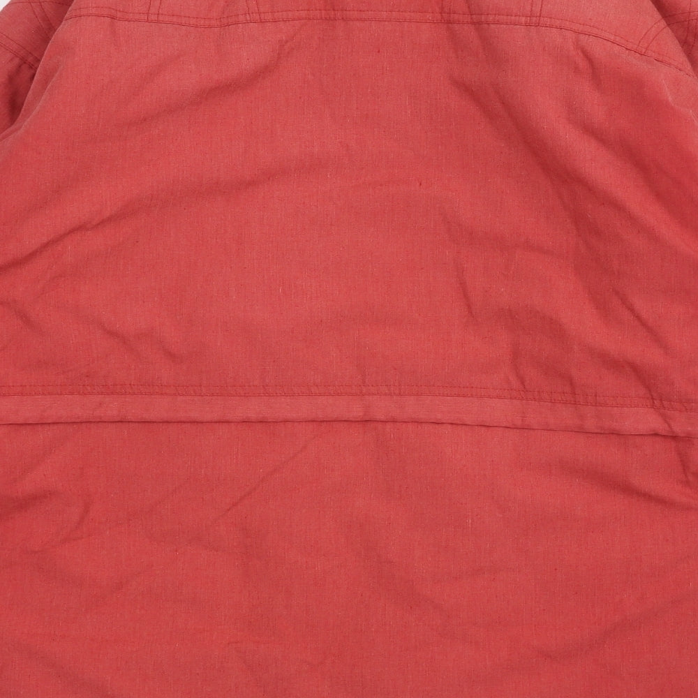 Essentials Womens Red Pea Coat Coat Size 14