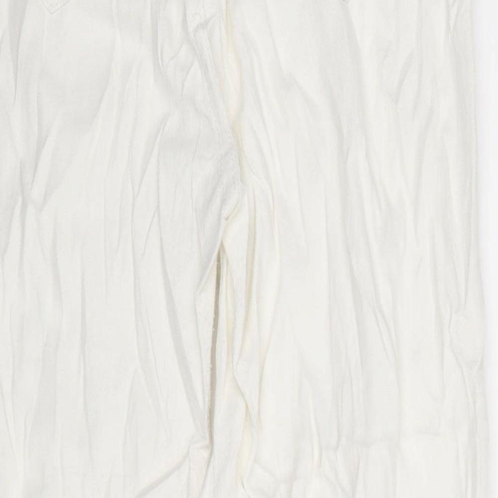 Preworn Womens White Straight Jeans Size L L23 in