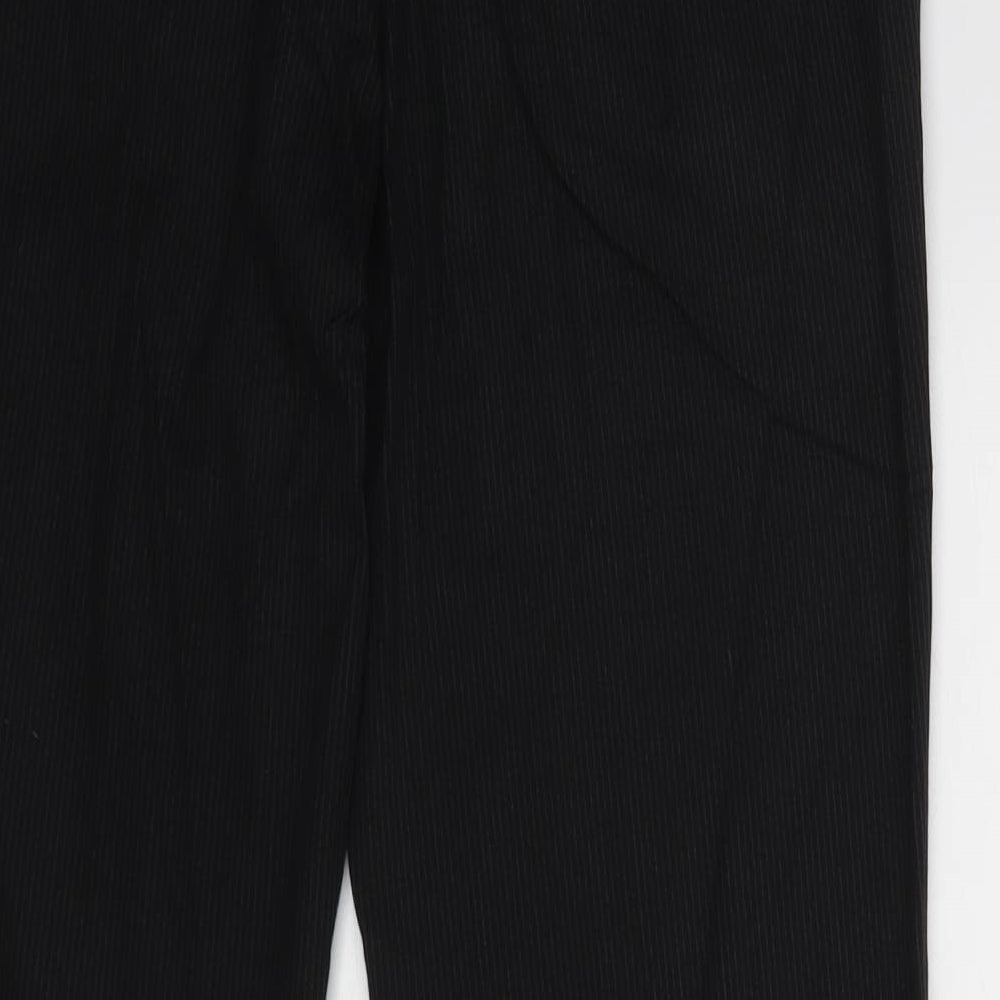 H&M Womens Black Striped Dress Pants Trousers Size 8 L29 in