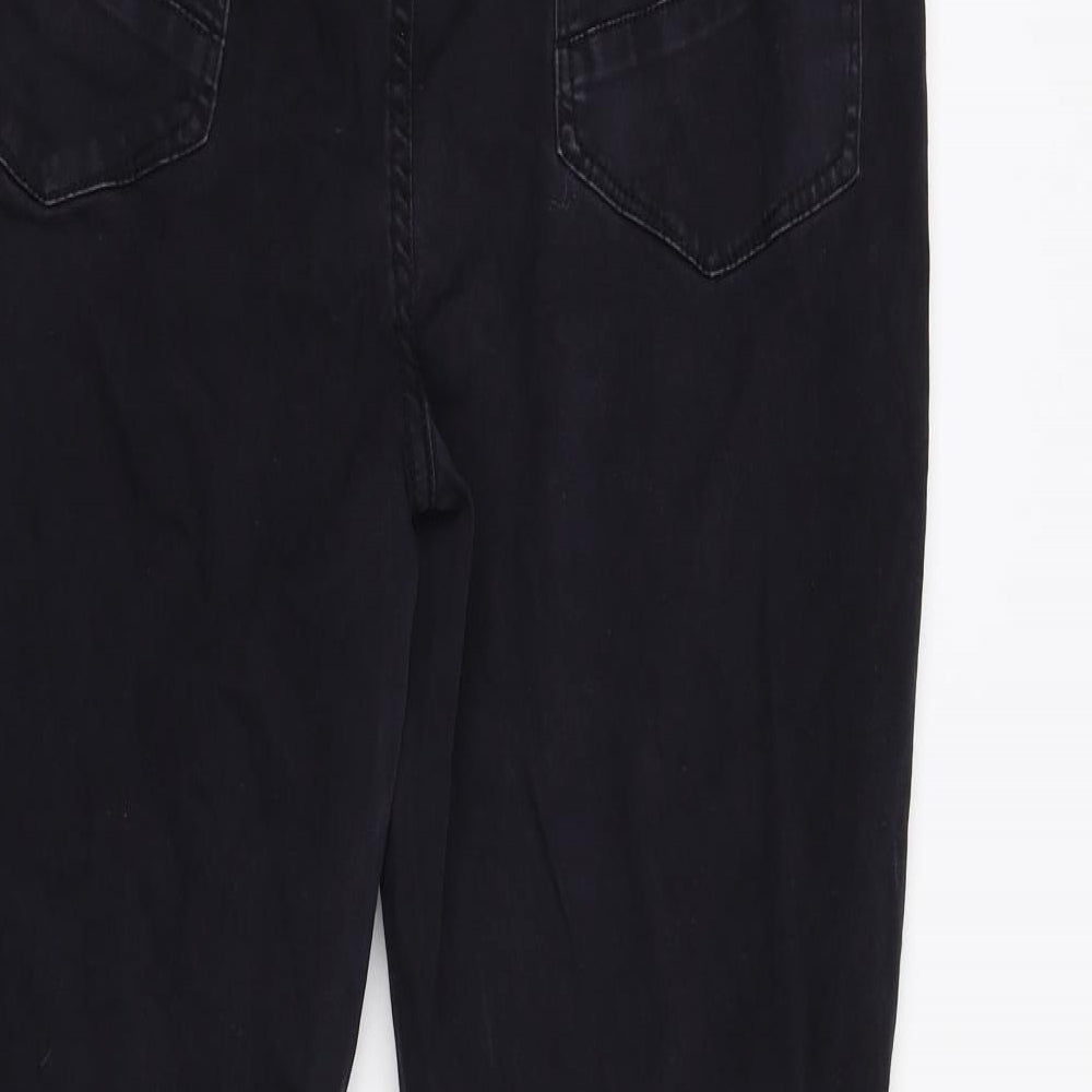 Just Fab Womens Black Denim Skinny Jeans Size 35 L28 in
