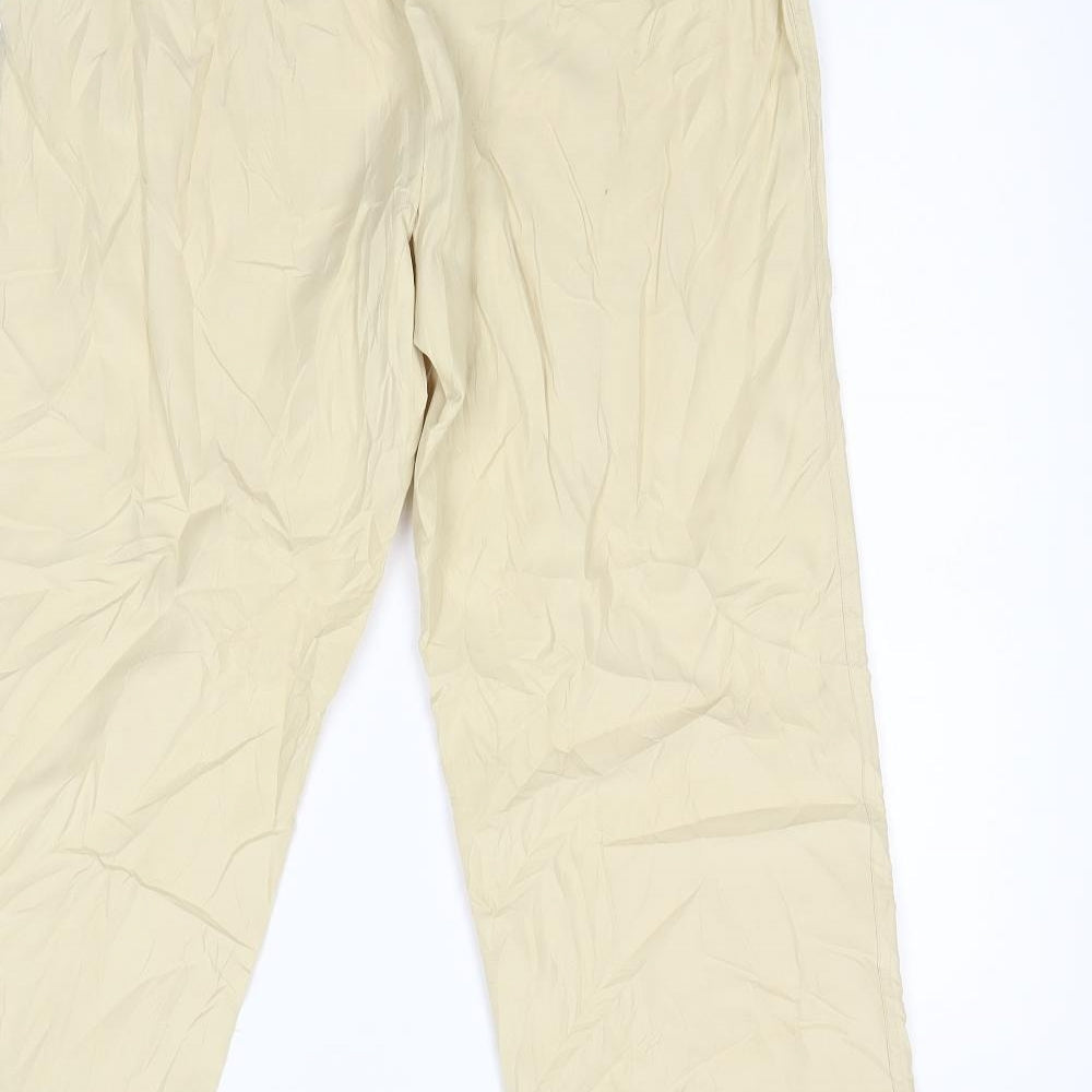 Casual Comfort Womens Beige Trousers Size 14 L26 in