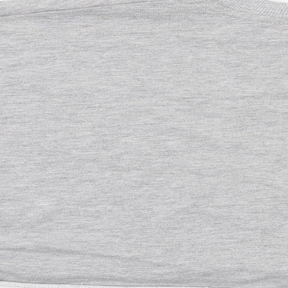 Missguided Womens Grey Pullover Sweatshirt Size S - crop sweatshirt