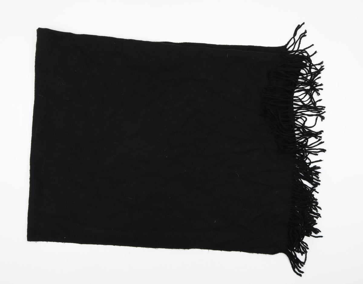 Preworn Womens Black Knit Shawl/Wrap