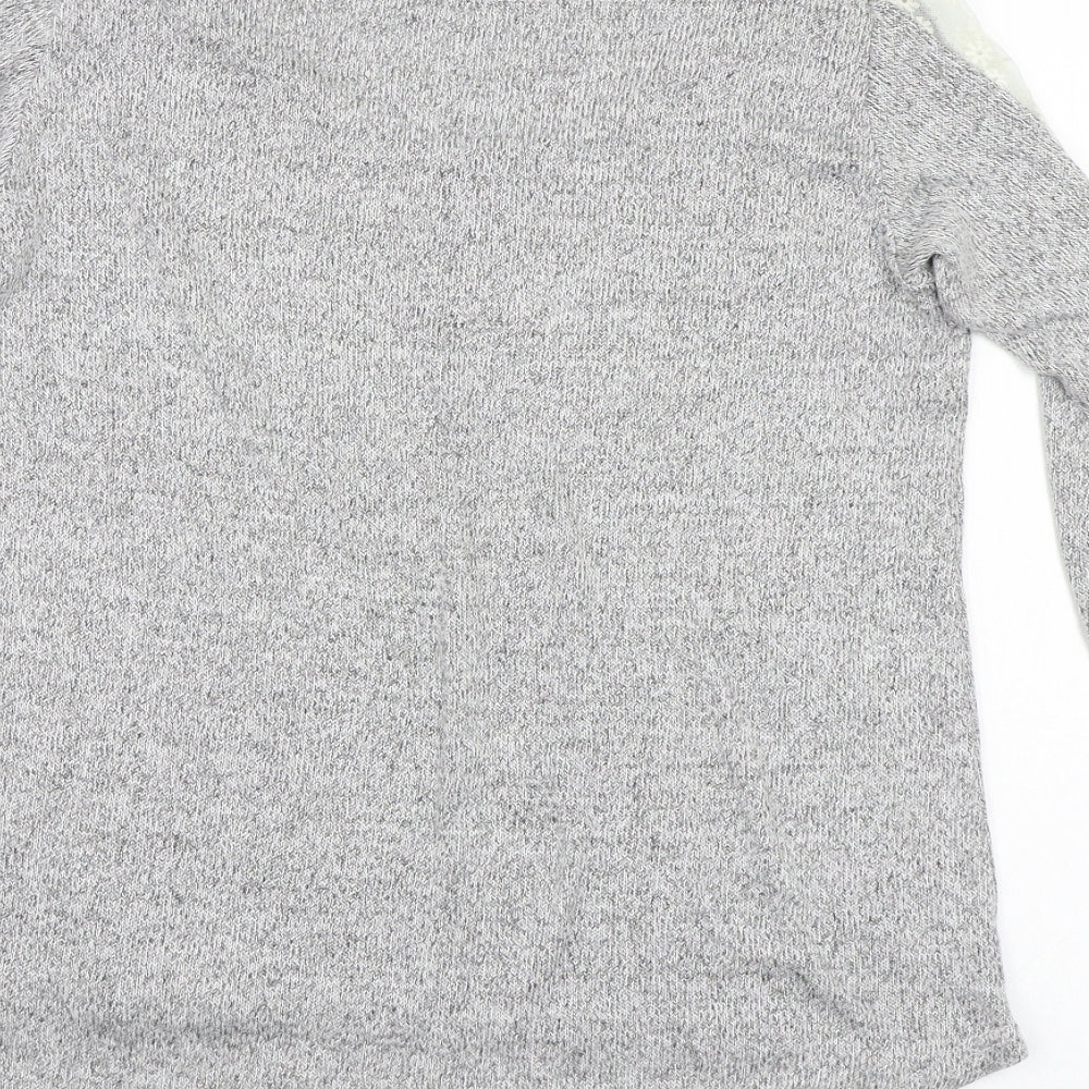 COIN 1804 Womens Grey Knit Pullover Jumper Size L