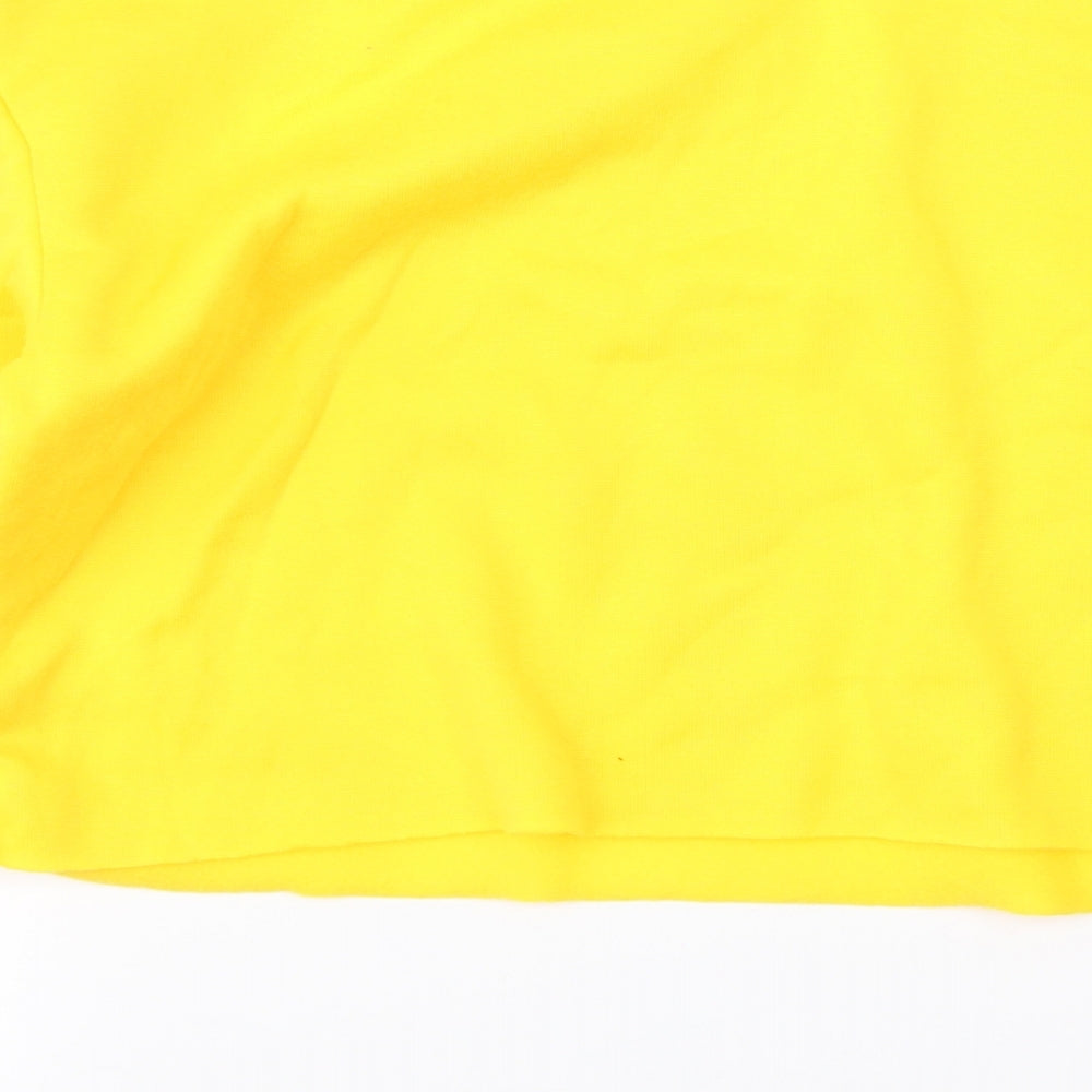 Preworn Womens Yellow Cropped T-Shirt Size S